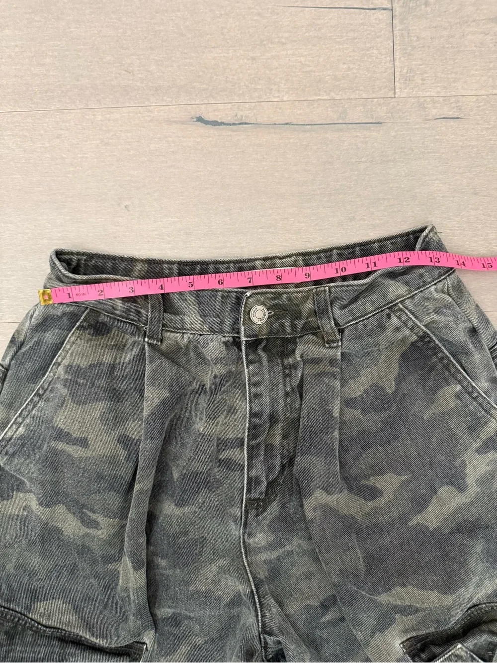 Men's Camo Cargo Pants - Olive Green